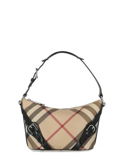 Pre-owned Burberry Bag In Beige, Black, Red