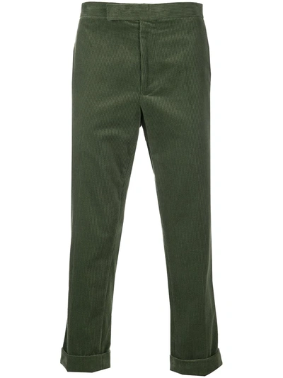 Shop Haider Ackermann Corduroy Cropped Trousers In Green