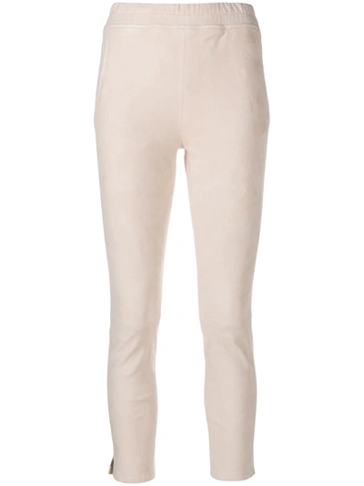 Shop Arma Provence Cropped Trousers In Neutrals