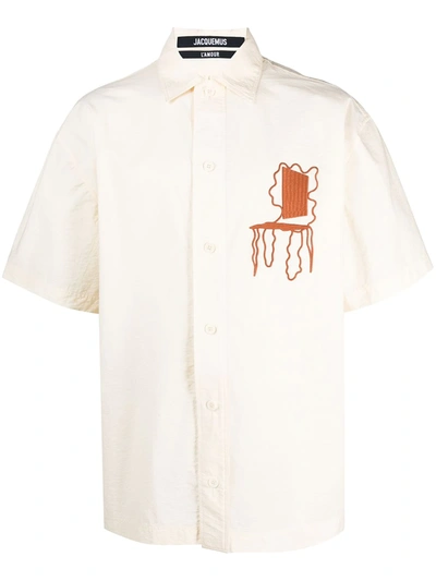 Shop Jacquemus Moisson Short-sleeve Shirt In Neutrals