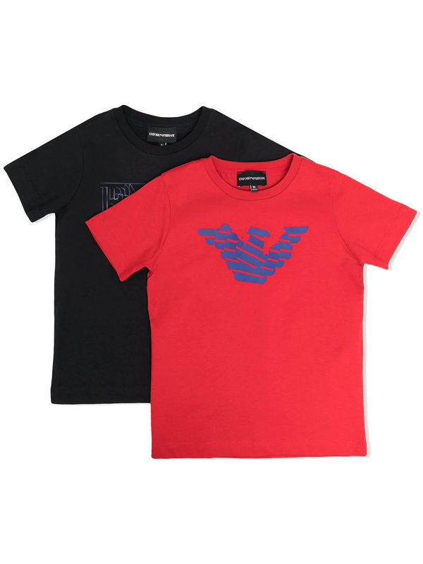 Emporio Armani Kids logo-print T-shirt - Blue