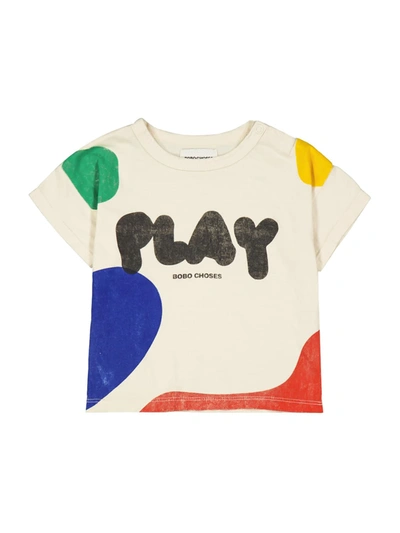 Shop Bobo Choses Kids T-shirt Play Landscape Short Sleeve For For... In Beige