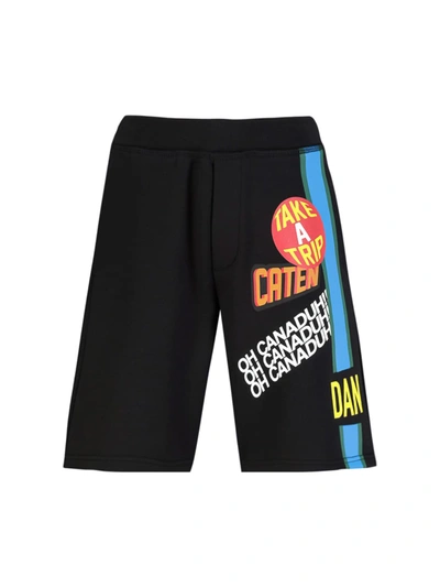 Shop Dsquared2 Kids Shorts For For Boys And For Girls In Black