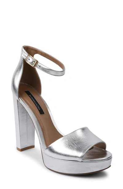 Shop Bcbgmaxazria Claire Ankle Strap Platform Sandal In Nude