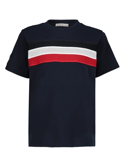 Shop Moncler Kids T-shirt For Boys In Blue