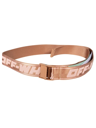 Shop Off-white New Logo Classic Industrial Belt In Pink/nude
