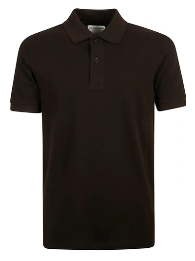 Shop Bottega Veneta Classic Short-sleeve Polo Shirt In Fondente