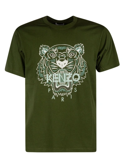 Shop Kenzo Tiger Classic T-shirt In Green