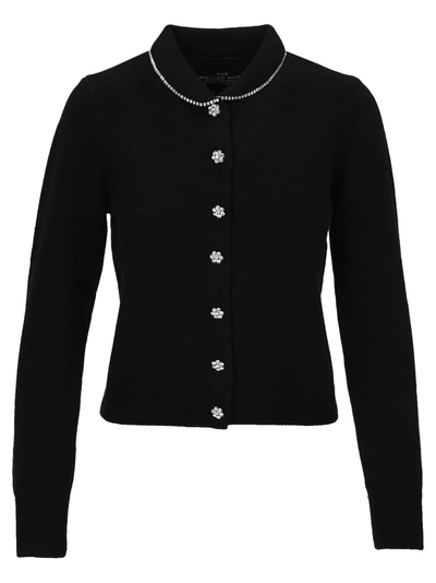 Shop Marc Jacobs The Jeweled Button Cardigan In Black