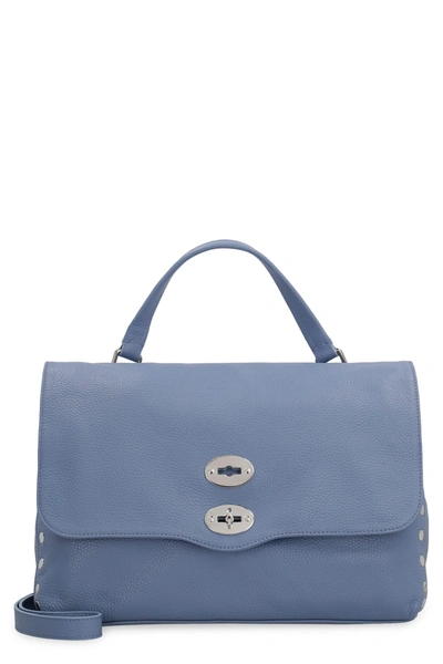 Shop Zanellato Postina M Leather Bag In Blue