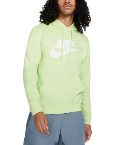 Shop Nike Men's Sportswear Club Fleece Hoodie In Light Lime