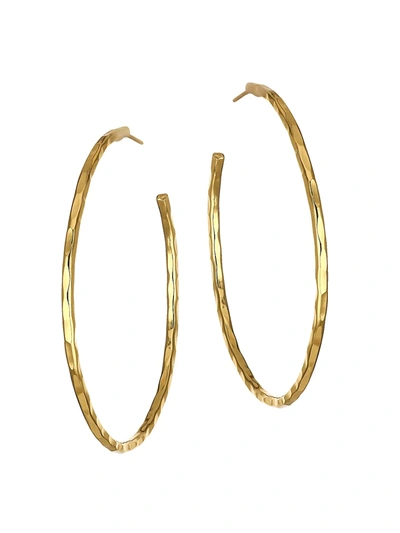 Shop Nest Women's 22k Yellow Goldplated Hoop Earrings