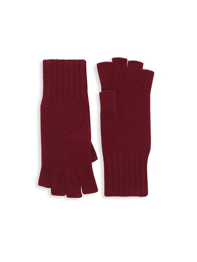 Shop Saks Fifth Avenue Women's Knit Cashmere Fingerless Gloves In Rum