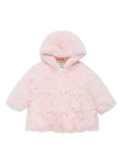 Shop Widgeon Baby Girl's, Little Girl's & Girl's Faux Fur Hooded Coat In Pink