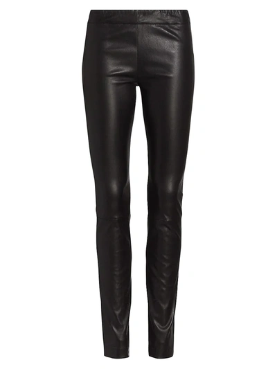 Shop The Row Women's Stretch Leather Moto Leggings In Black