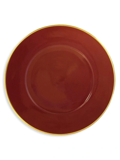 Shop Anna Weatherly Porcelain Charger In Crimson