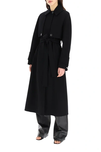 Shop Sportmax Wool And Cashmere Coat In Black