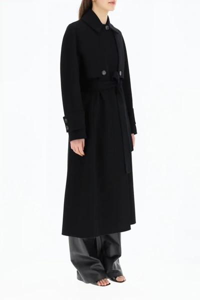 Shop Sportmax Wool And Cashmere Coat In Black