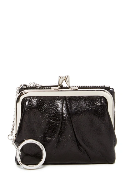 Shop Hobo Peg Leather Wallet In Black