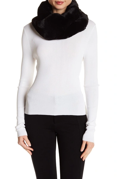 La Fiorentina Faux Fur Infinity Scarf In Black