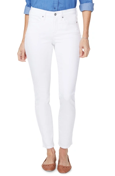 Shop Nydj Alina Ankle Crop Skinny Jeans In Optic White