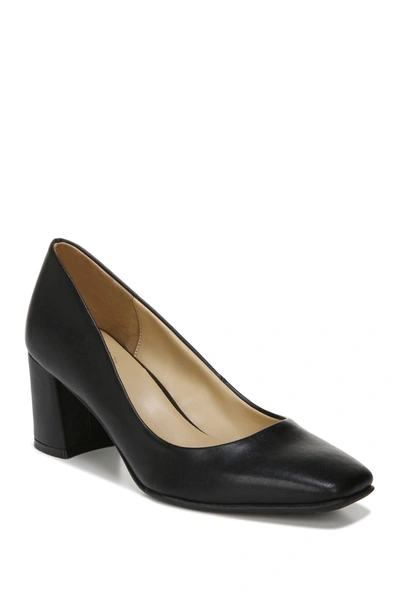 Shop Naturalizer Warner Square Toe Pump In Black Smooth