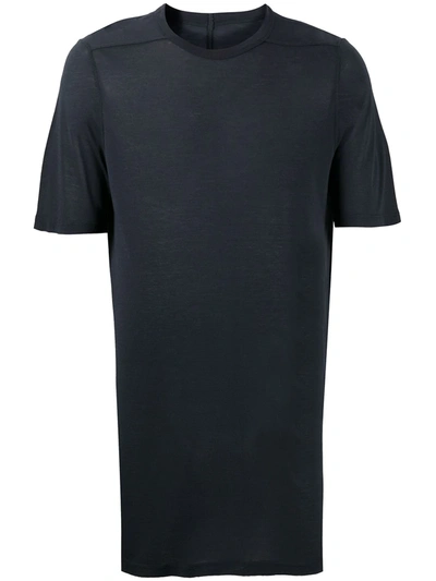 Shop Rick Owens Level Viscose-silk Jersey T-shirt In Blue
