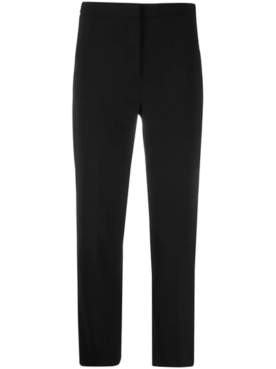 Shop Patrizia Pepe Cropped Tailored Trousers In Black
