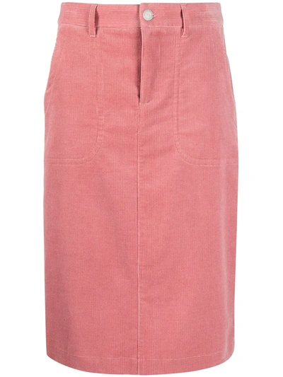Shop Apc Jennie Corduroy Skirt In Pink