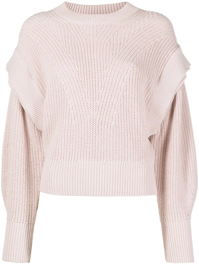 Shop Iro Kharla Ruffle-detail Jumper In Pink