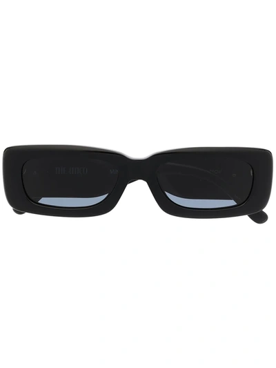 Shop Linda Farrow X The Attico Rectangular Frame Sunglasses In Black