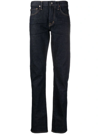 Shop Tom Ford Straight-leg Mid-rise Jeans In Blue