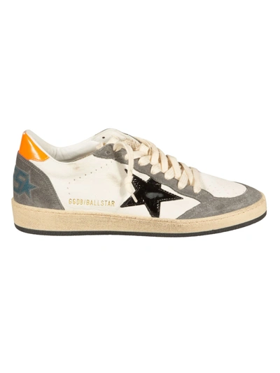 Shop Golden Goose Ball Star Sneakers In White/grey