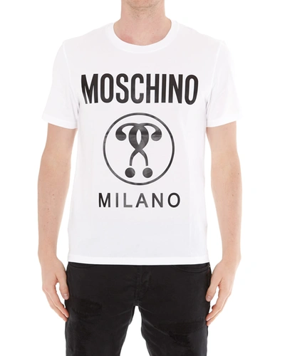 Shop Moschino Logo T-shirt In White