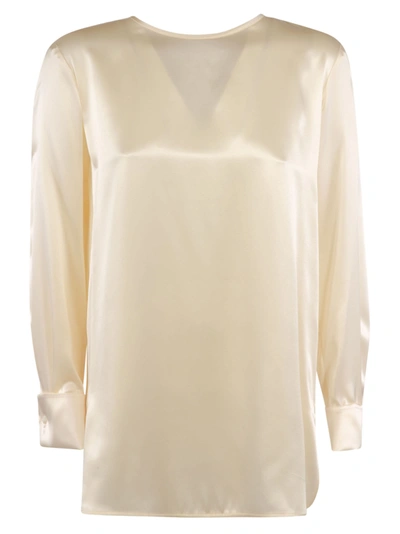 Shop Max Mara Long-sleeved Top In White