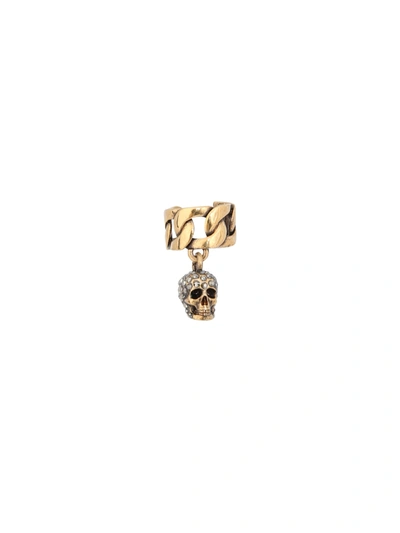 Shop Alexander Mcqueen Ear Cuff Earrings In Gold