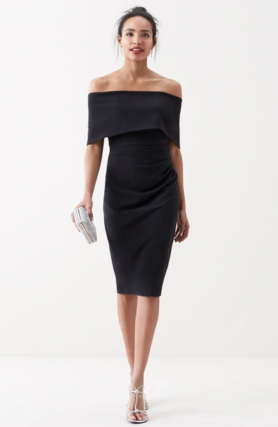 Vince Camuto Popover Cocktail Dress In Black