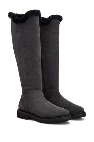 Shop Aquatalia Mikenna Faux Shearling Lined Leather Boot In Grey
