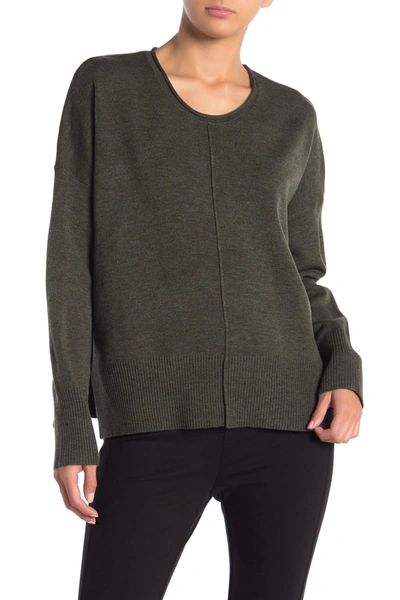 Shop French Connection Scoop Neck Long Sleeve Sweater In Brunswck G