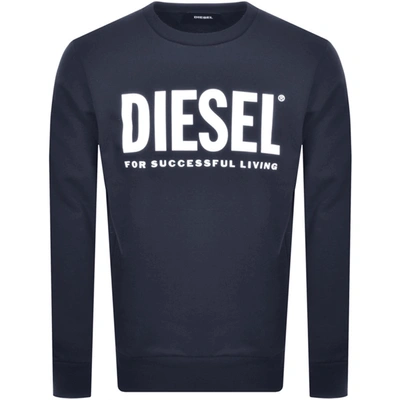 Shop Diesel Division Sweatshirt Navy