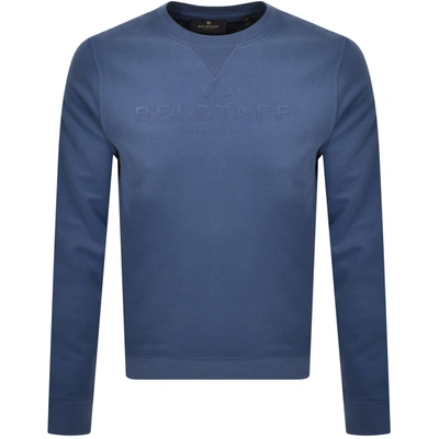 Shop Belstaff Crew Neck Sweatshirt Blue