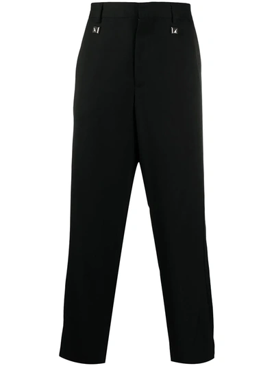 Shop Just Cavalli Stud-detail Straight Leg Trousers In Black
