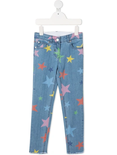 Shop Stella Mccartney Pantaloni Denim Stars In Multicolour