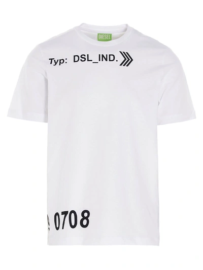 Shop Diesel T-just-a42 T-shirt In White