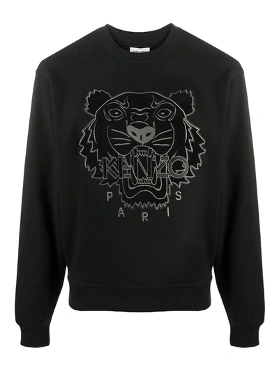 Shop Kenzo Tiger Cotton Sweatshirt In Black