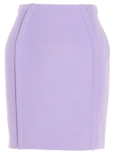 Shop Versace Zipped Skirt In Purple