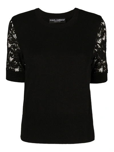 Shop Dolce & Gabbana Cashmere Blend Crewneck In Black