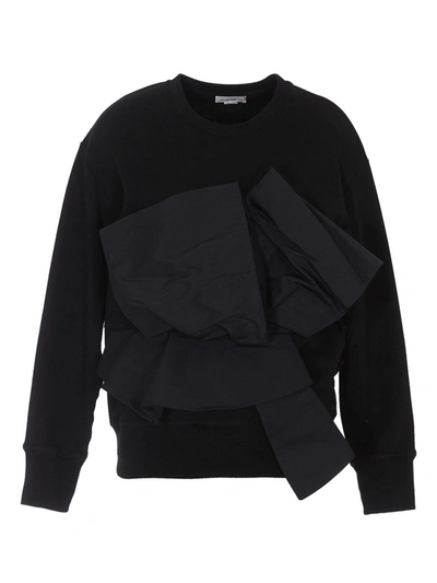 Shop Alexander Mcqueen Bow Cotton Sweatshirt In Black