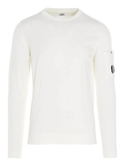 Shop C.p. Company Lens Logo Pullover In White