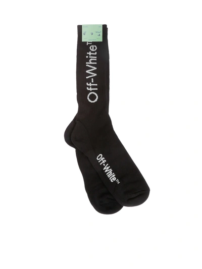 Shop Off-white Diag Mid Socks In Black